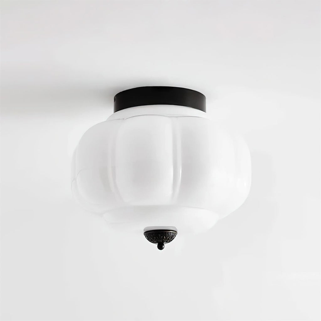 Elyra Green Glass Ceiling Lamp