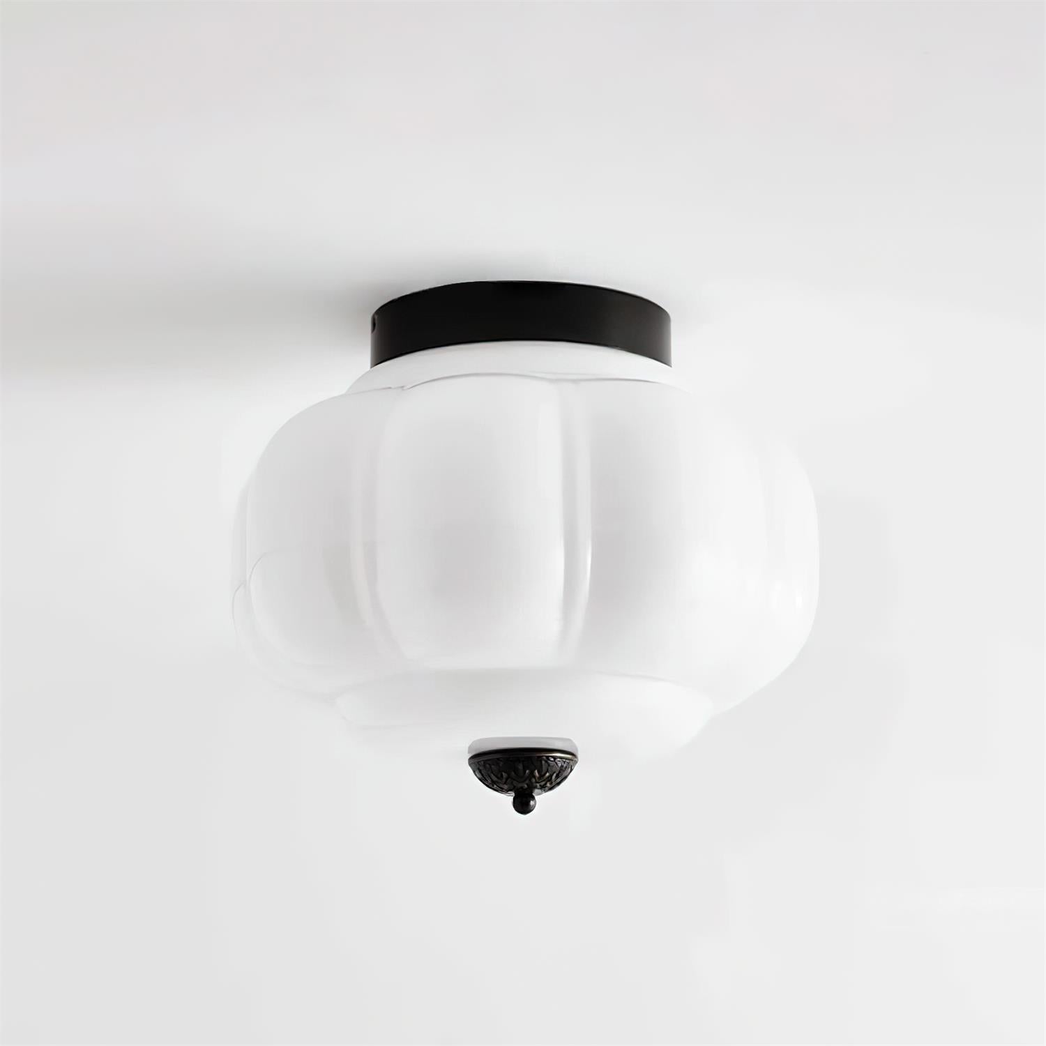 Elyra Green Glass Ceiling Lamp