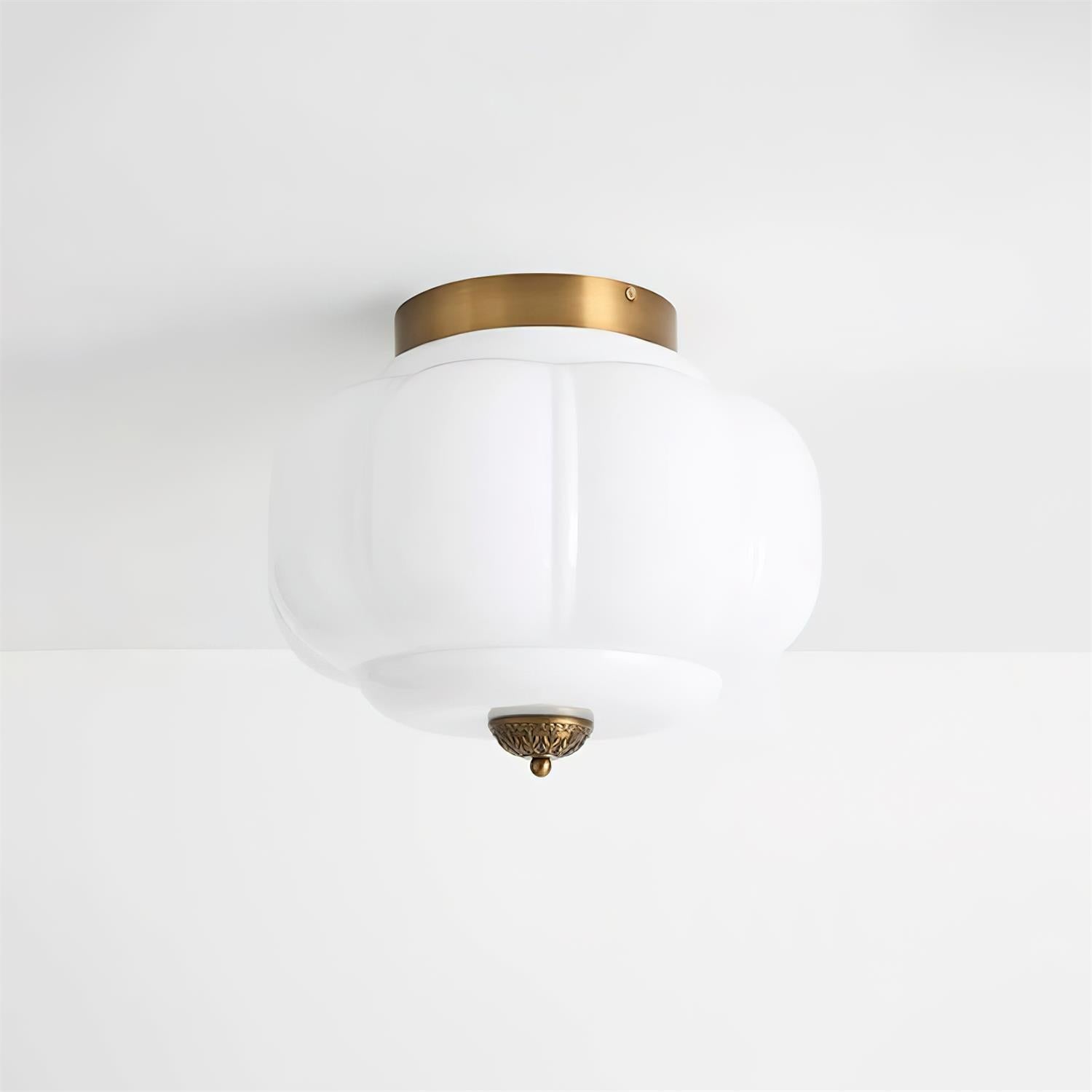 Elyra Green Glass Ceiling Lamp