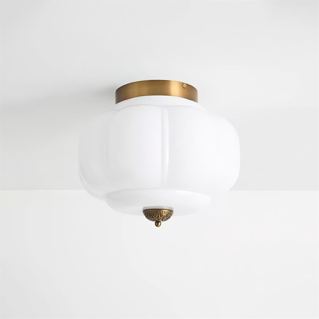 Elyra Green Glass Ceiling Lamp