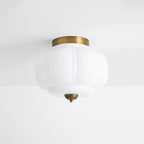 Elyra Green Glass Ceiling Lamp