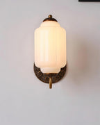 Melvane Vintage Pink Glass Wall Sconce
