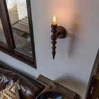 Wall Lamp Modern Vintage Wood Body Multiple Wood Finishes