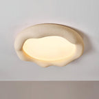 Ceiling Light Organic Resin and Fiberglass Fixture in Beige