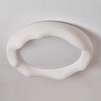 Ceiling Light Organic Resin and Fiberglass Fixture in Beige