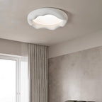 Ceiling Light Organic Resin and Fiberglass Fixture in Beige