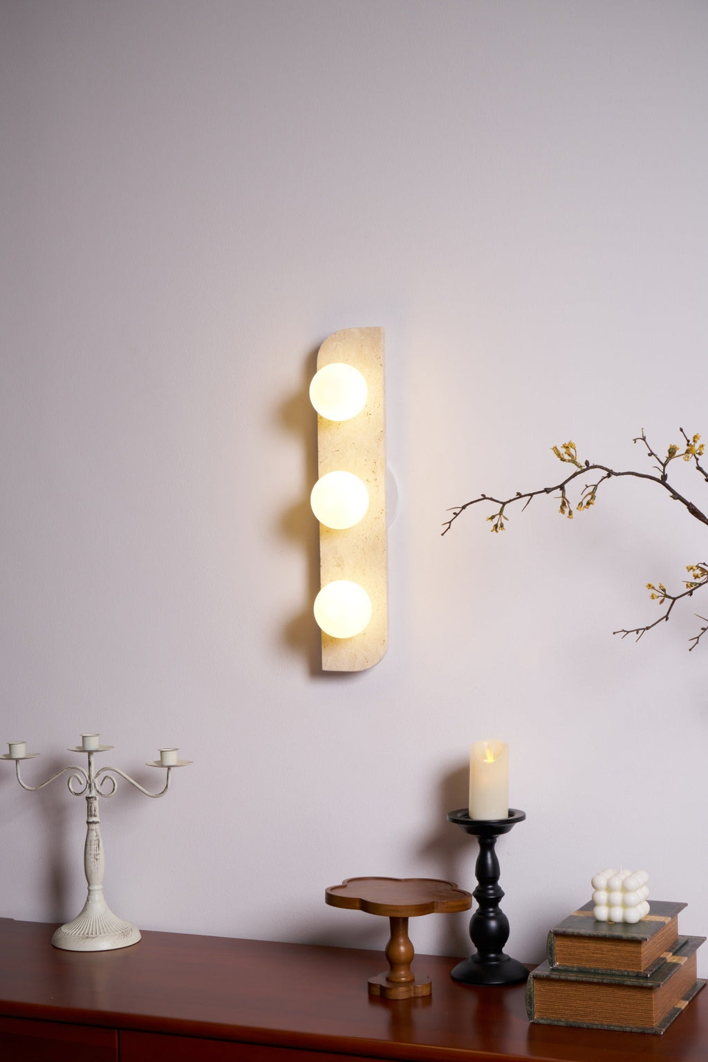 Alsilis Minimalist Travertine Wall Light