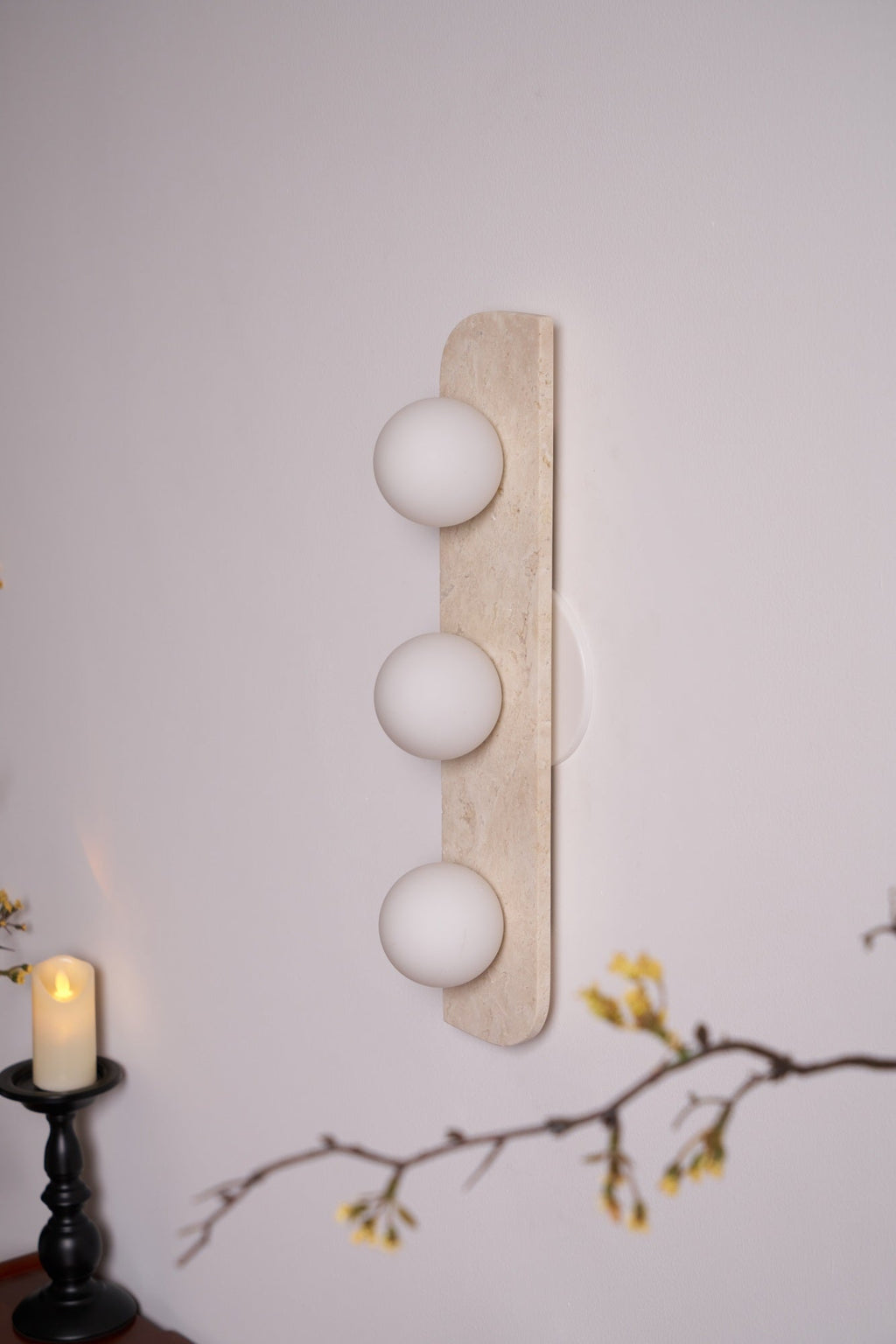 Alsilis Minimalist Travertine Wall Light