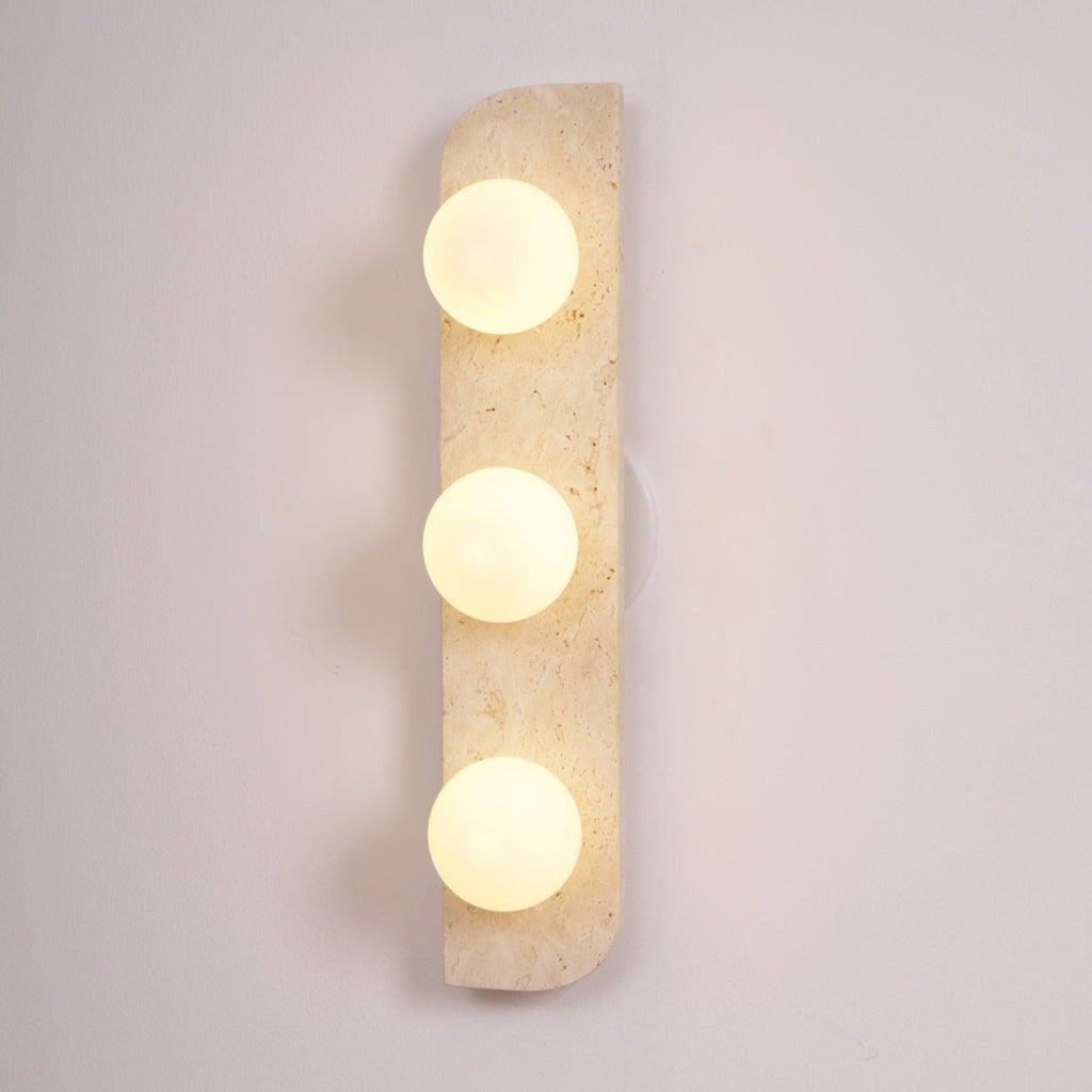 Alsilis Wall Light Minimalist in Travertine - Kingsley Beaumont