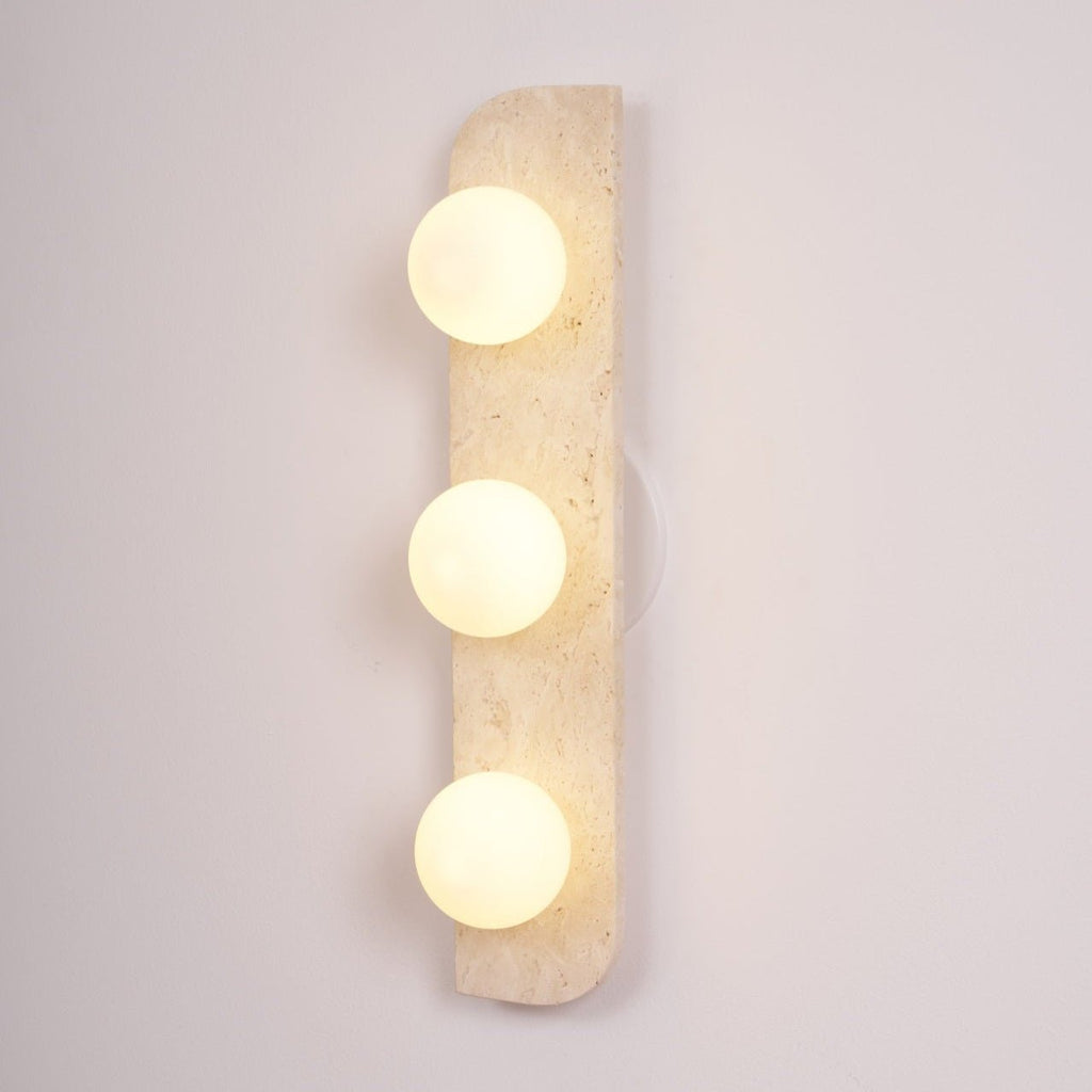 Alsilis Wall Light Minimalist in Travertine - Kingsley Beaumont