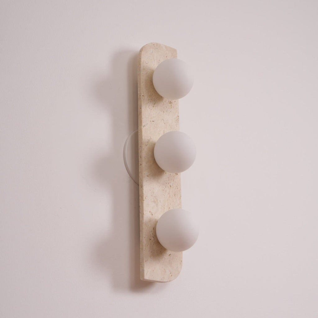 Alsilis Wall Light Minimalist in Travertine - Kingsley Beaumont