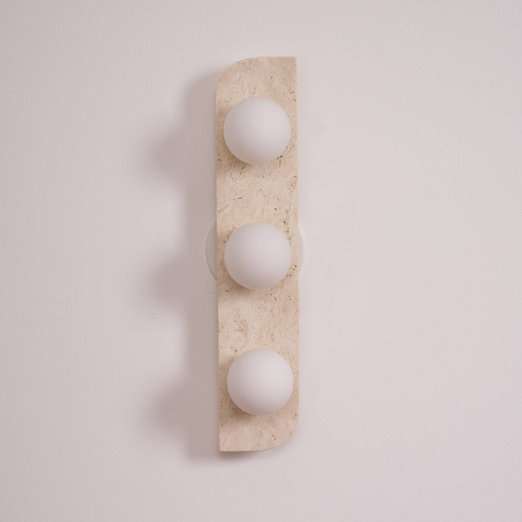 Alsilis Wall Light Minimalist in Travertine - Kingsley Beaumont