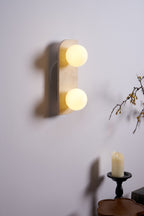 Alsilis Wall Light Minimalist in Travertine - Kingsley Beaumont