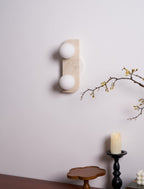 Alsilis Wall Light Minimalist in Travertine - Kingsley Beaumont