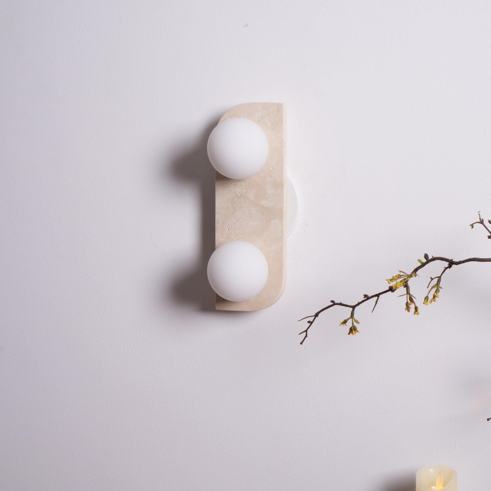 Alsilis Minimalist Travertine Wall Light