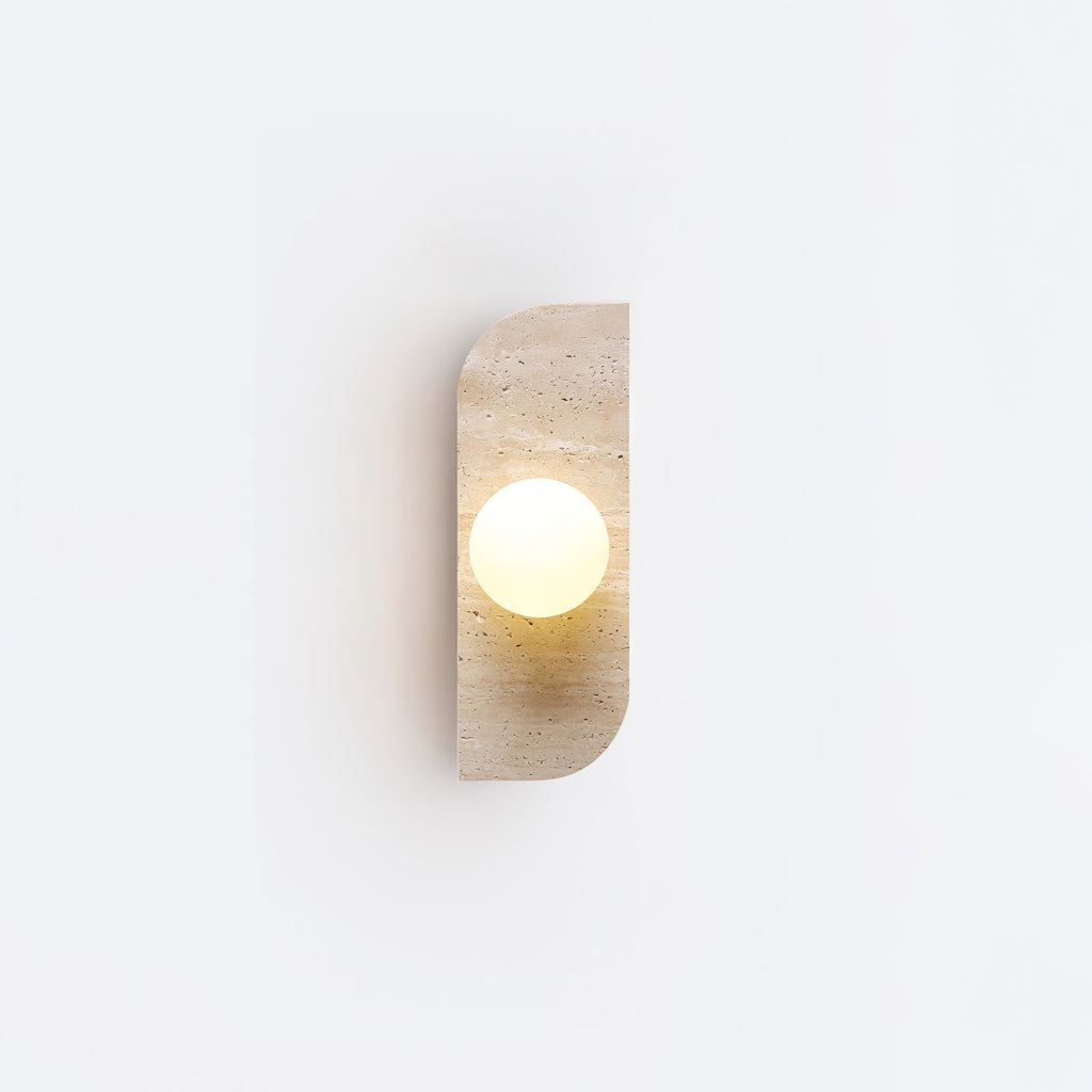 Alsilis Wall Light Minimalist in Travertine - Kingsley Beaumont