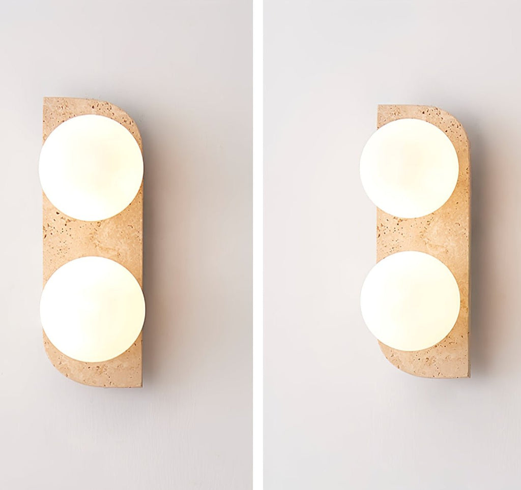 Alsilis Wall Light Minimalist in Travertine - Kingsley Beaumont