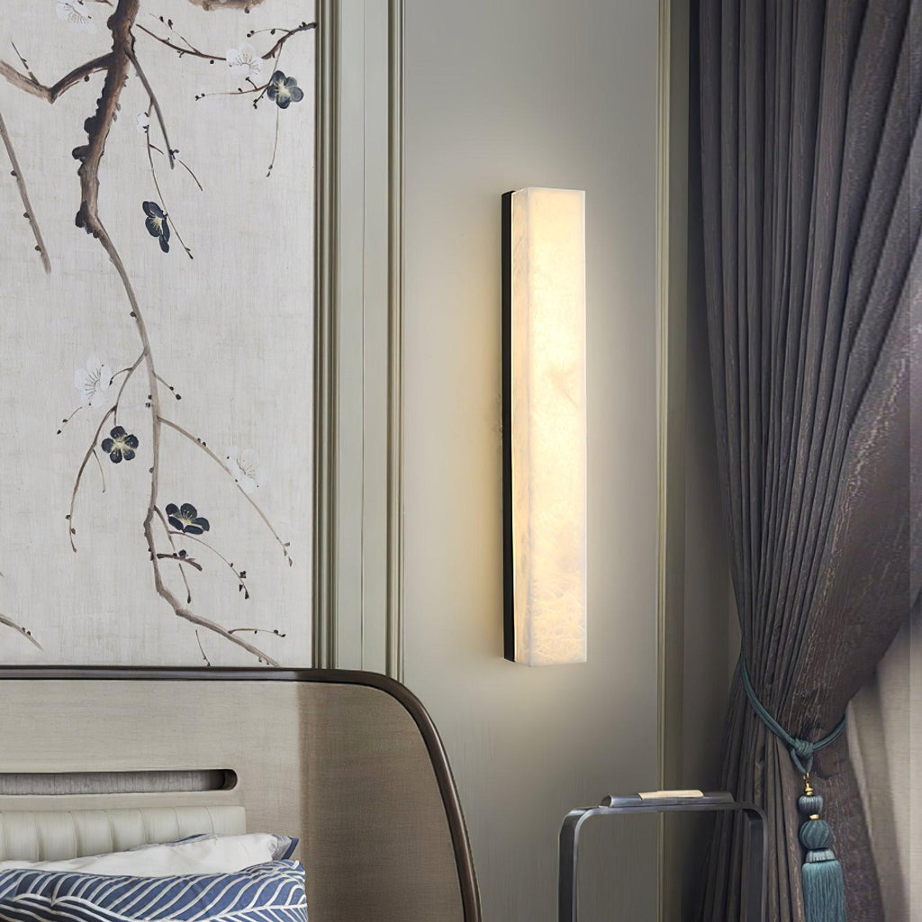 Luste Minimalist  Alabaster  Wall Lamp Rectangular