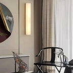 Kristy Linear Brass  Alabaster Wall Lamp