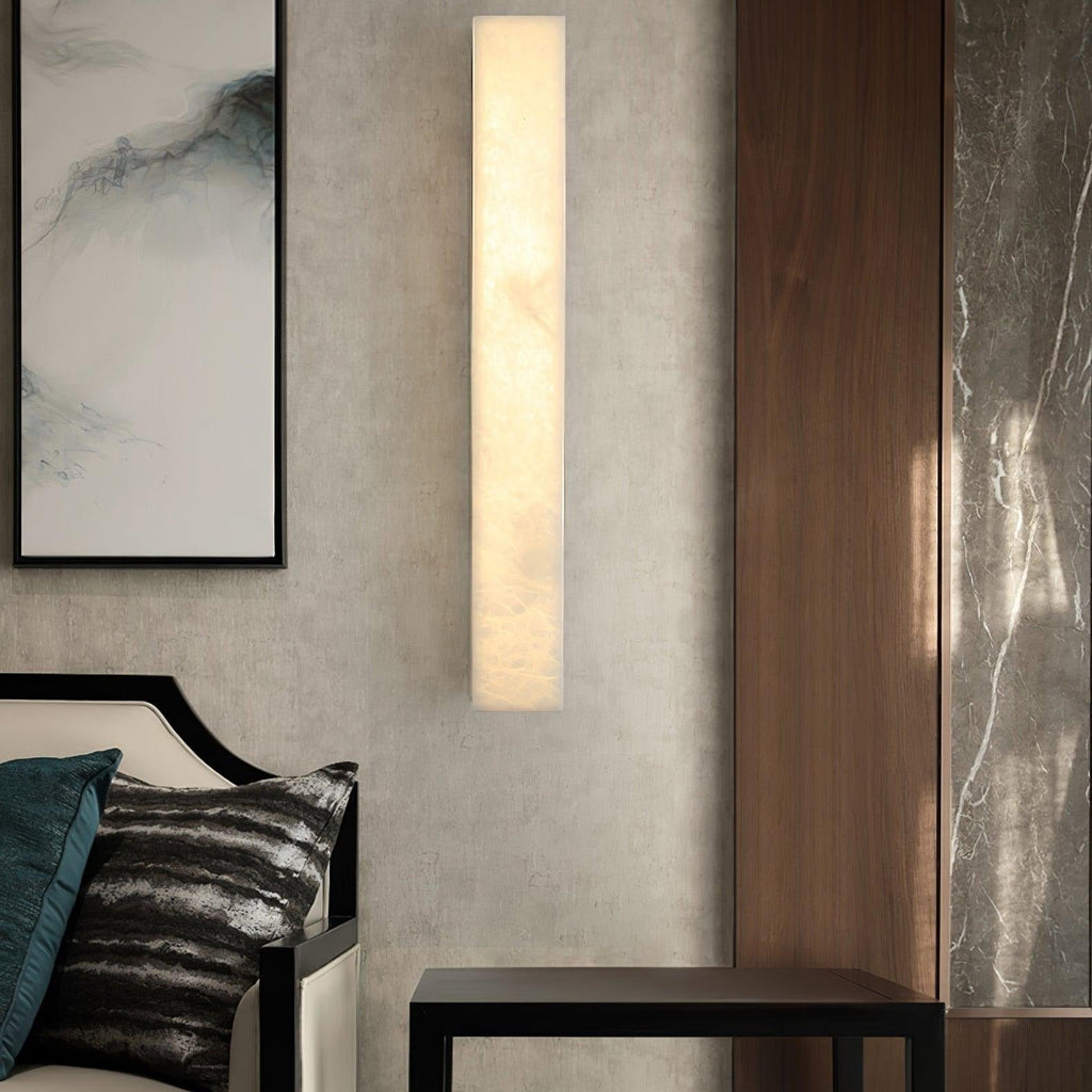 Isen Linear Brass Alabaster Wall Lamp