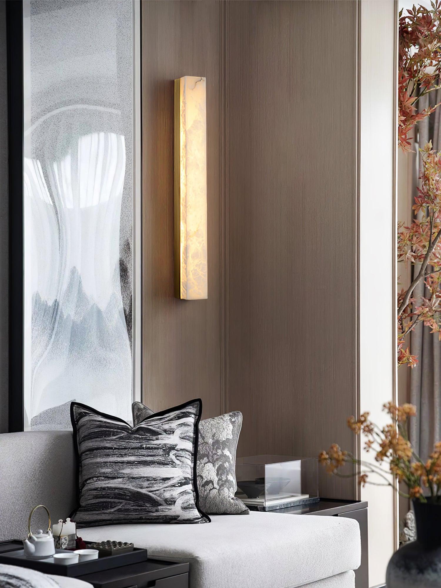 Luste Minimalist  Alabaster  Wall Lamp Rectangular