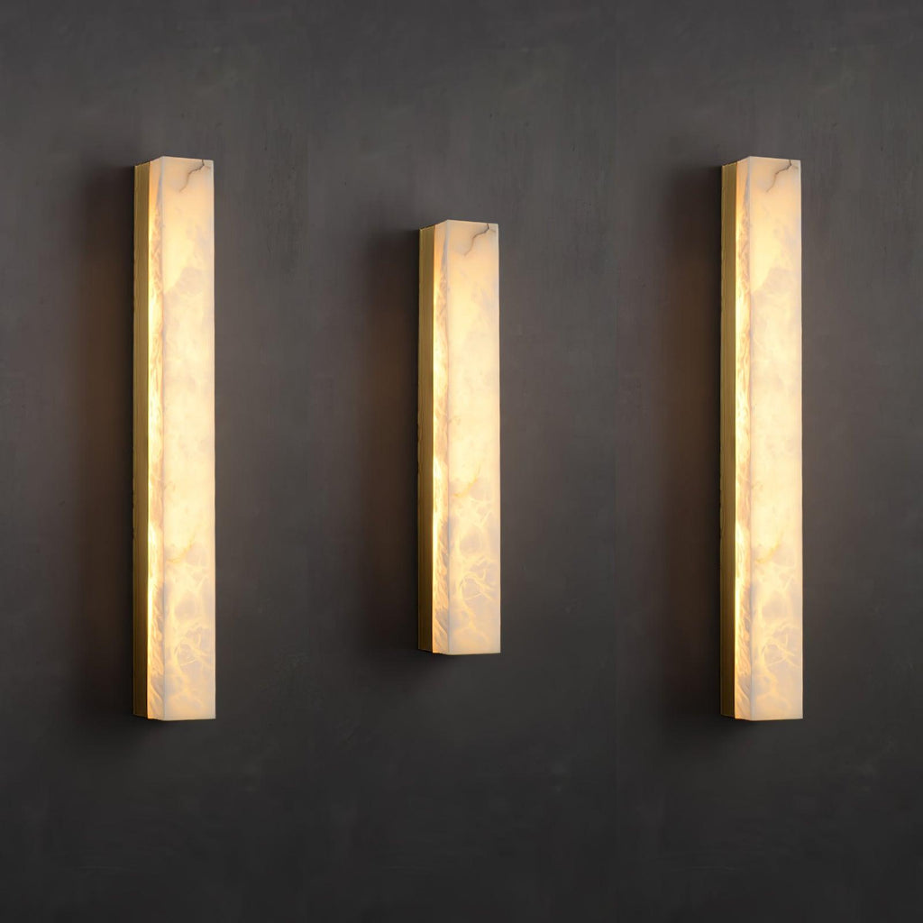 Luste Minimalist  Alabaster  Wall Lamp Rectangular