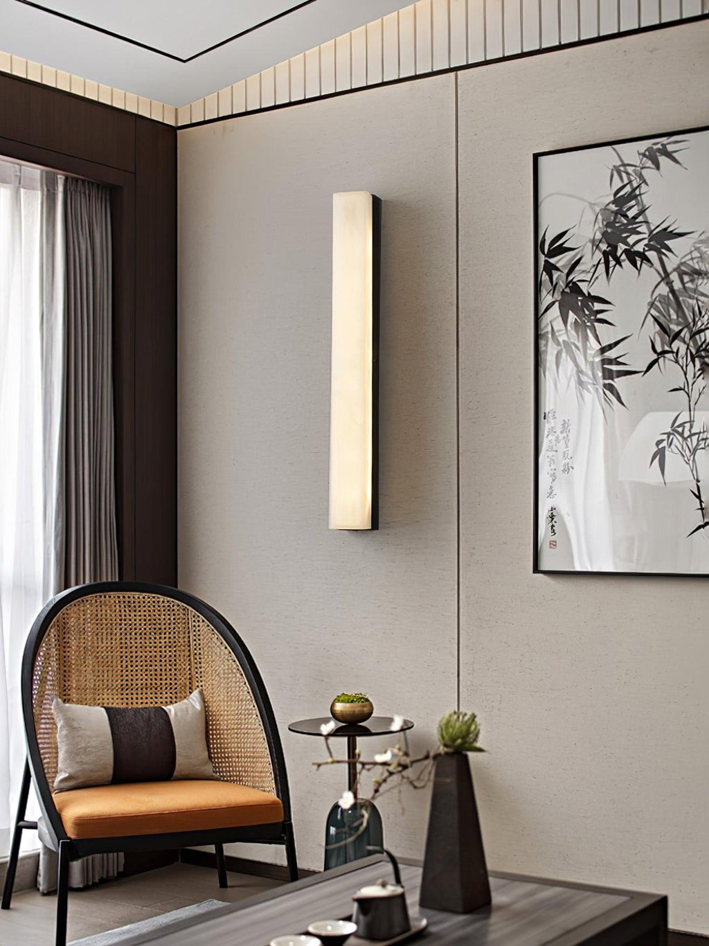 Luste Minimalist  Alabaster  Wall Lamp Rectangular