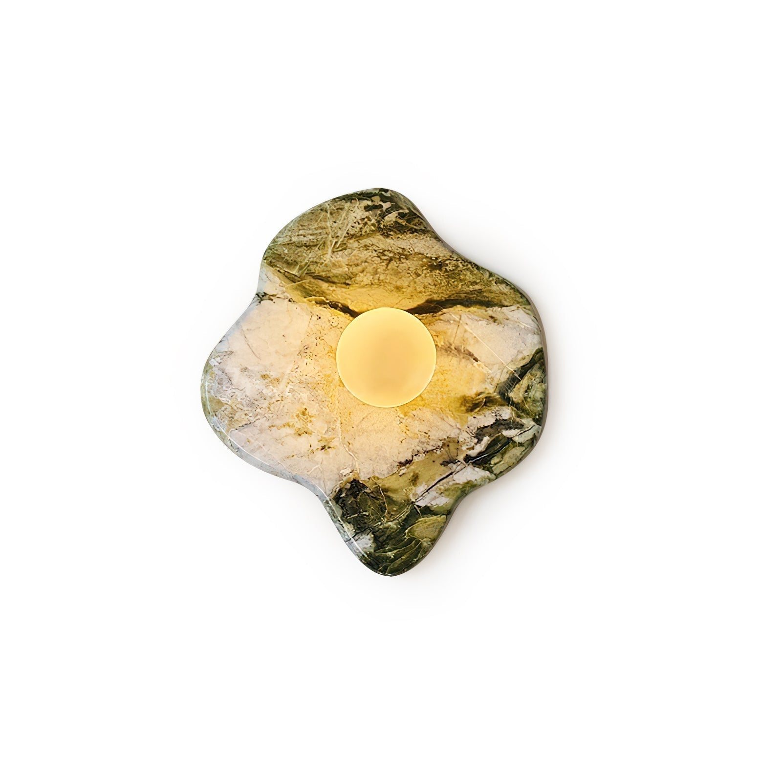 Fyln Green Marble Organic Wall Lamp