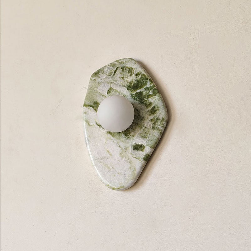 Fyln Green Marble Organic Wall Lamp