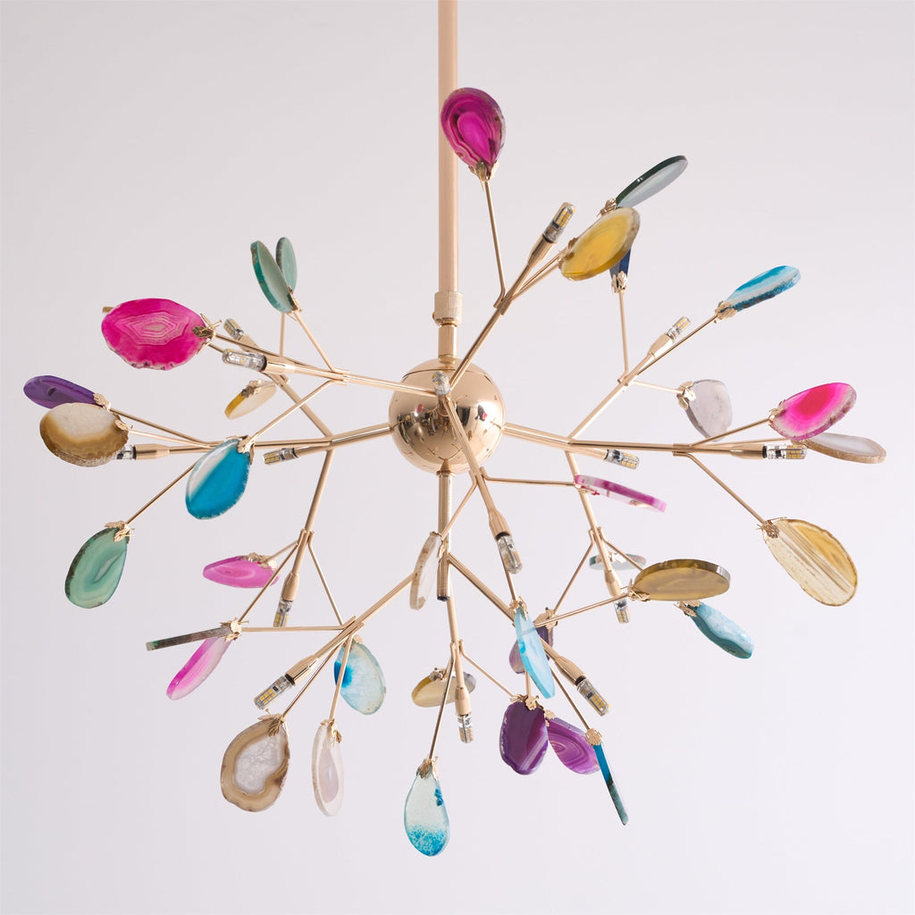 Agate Chandelier Colorful Branching