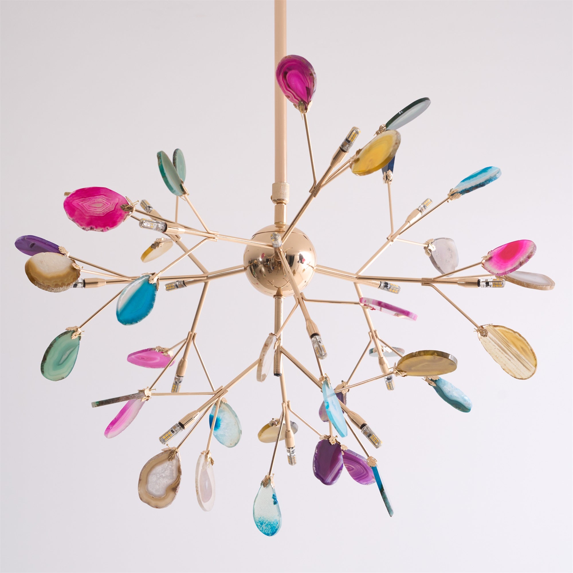 Agate Chandelier Colorful Branching