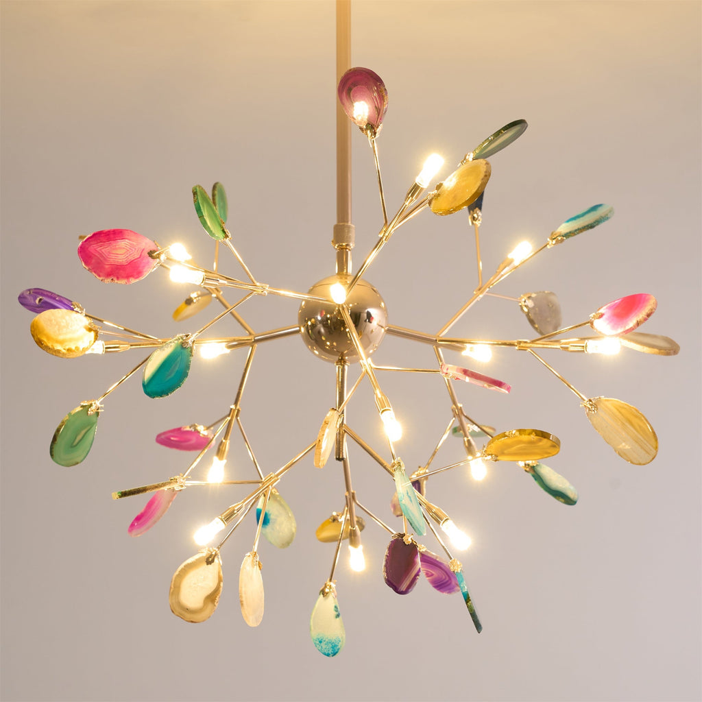 Agate Chandelier Colorful Branching