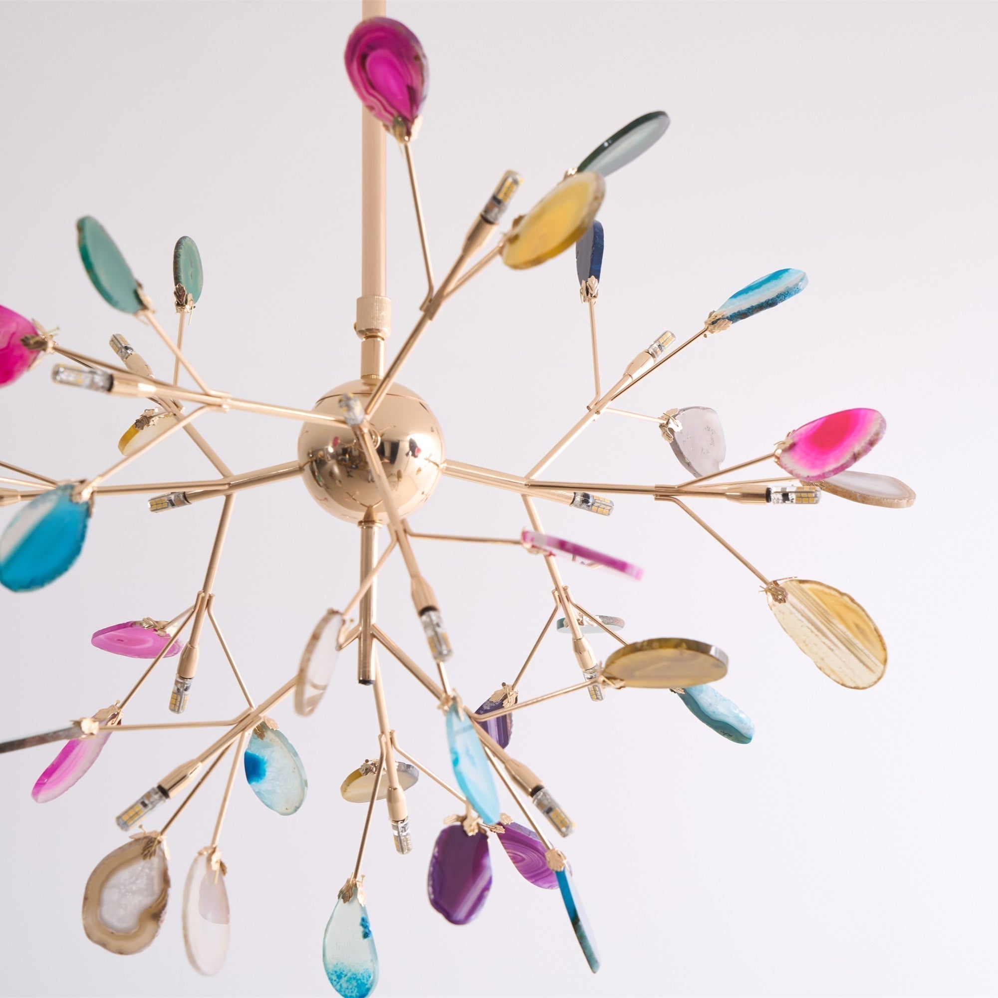 Agate Chandelier Colorful Branching