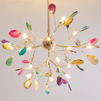 Agate Chandelier Colorful Branching