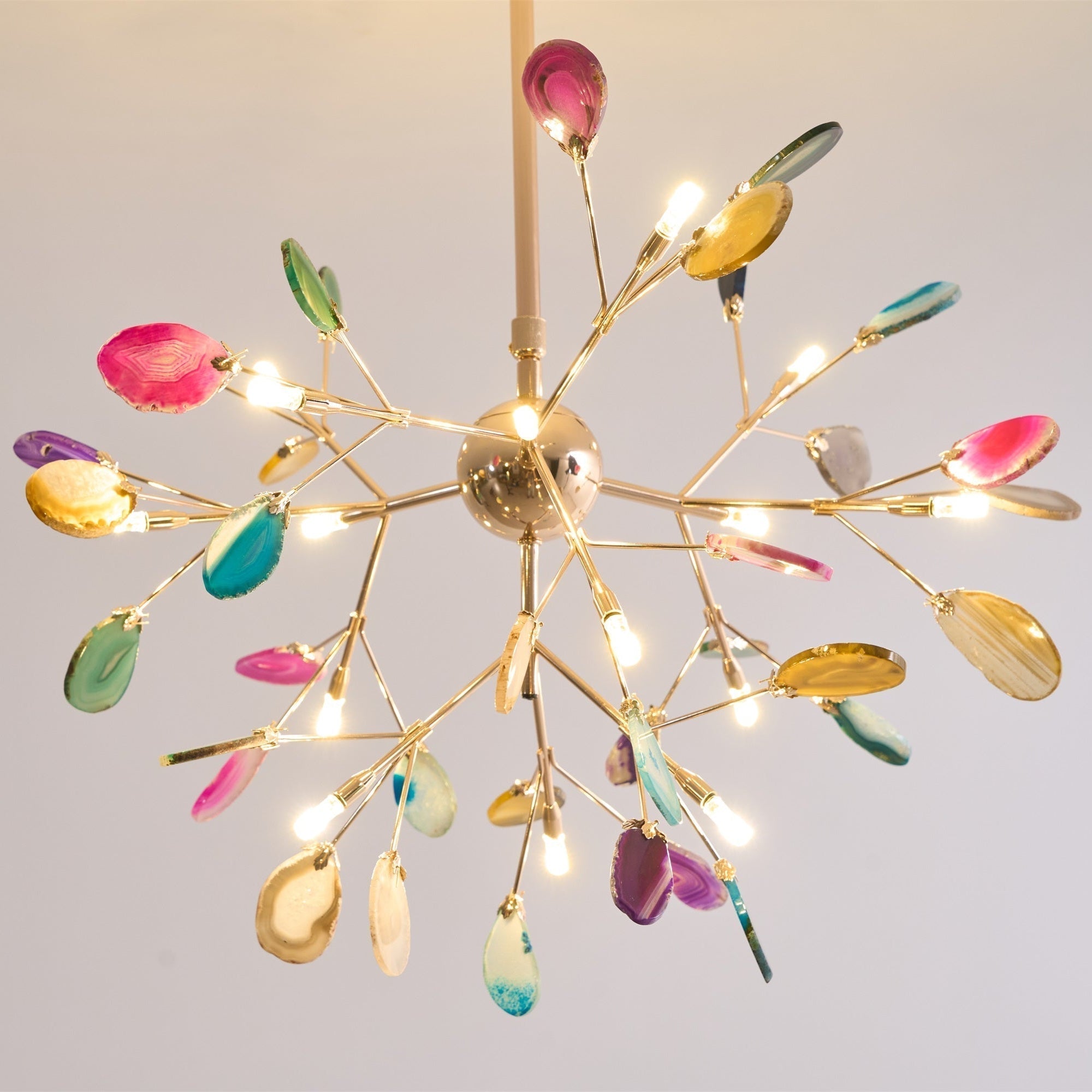 Agate Chandelier Colorful Branching