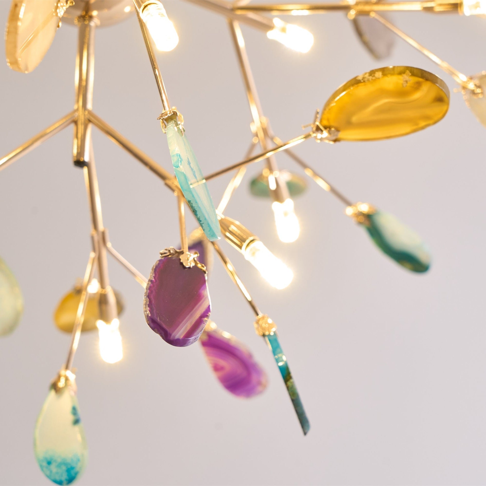 Agate Chandelier Colorful Branching