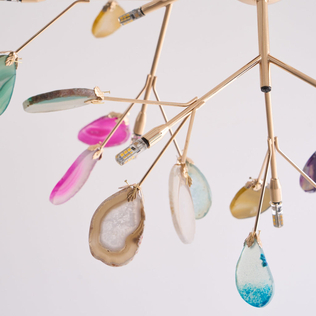 Agate Chandelier Colorful Branching