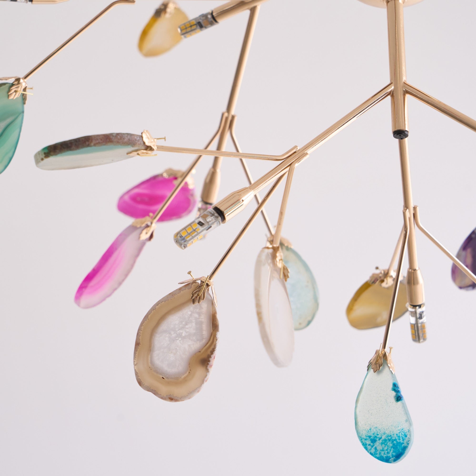 Agate Chandelier Colorful Branching