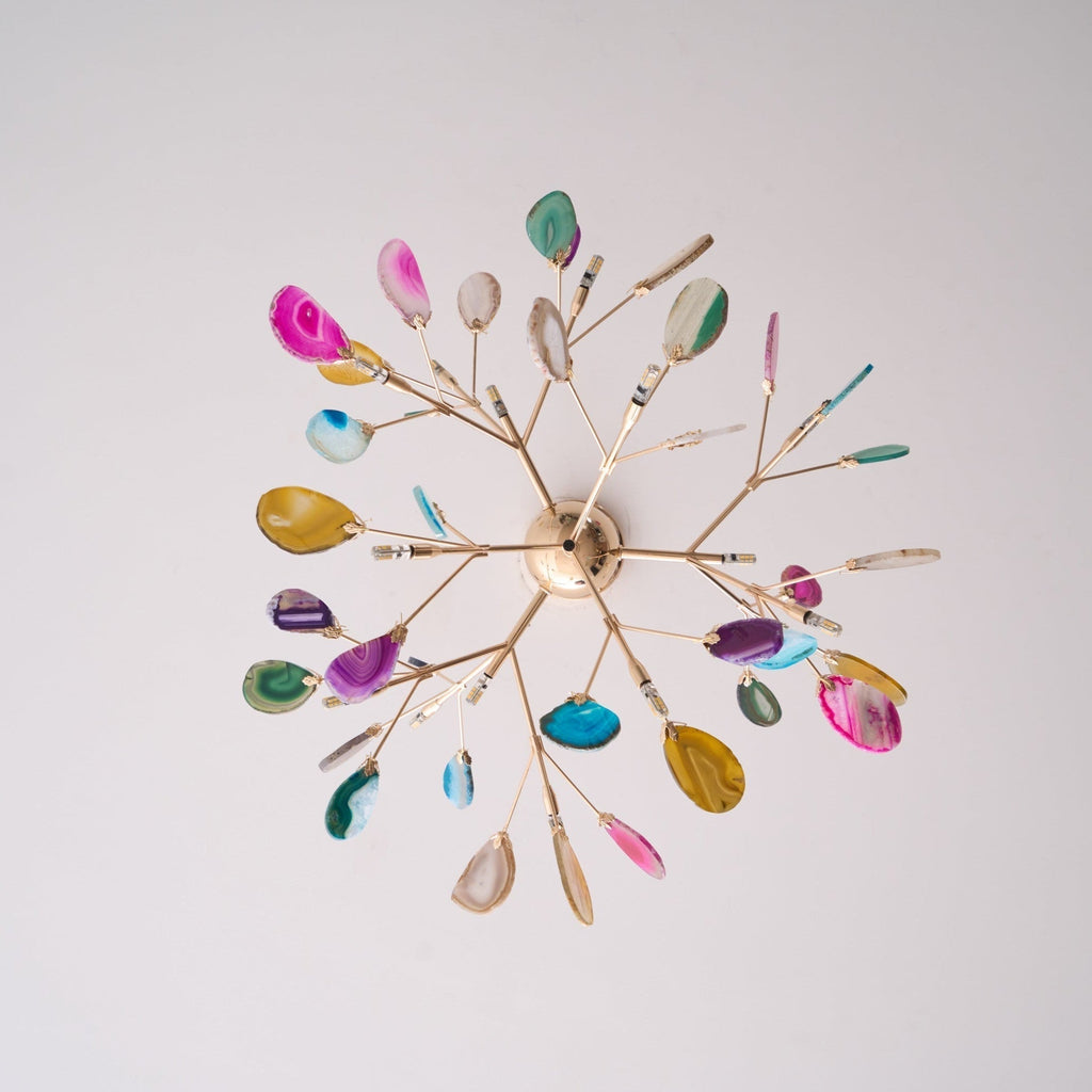 Agate Chandelier Colorful Branching