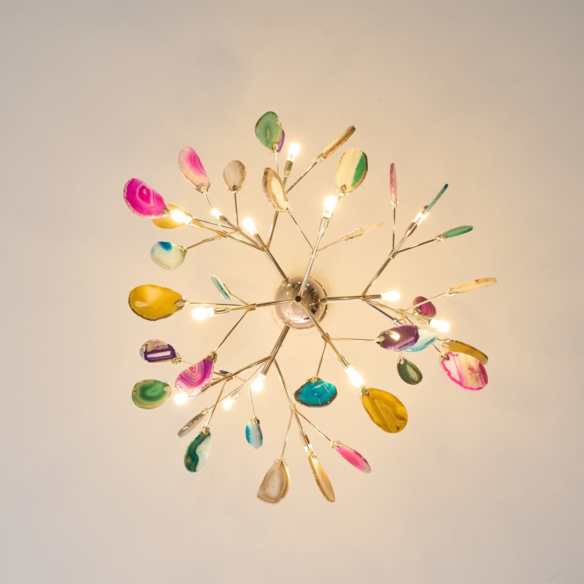 Agate Chandelier Colorful Branching