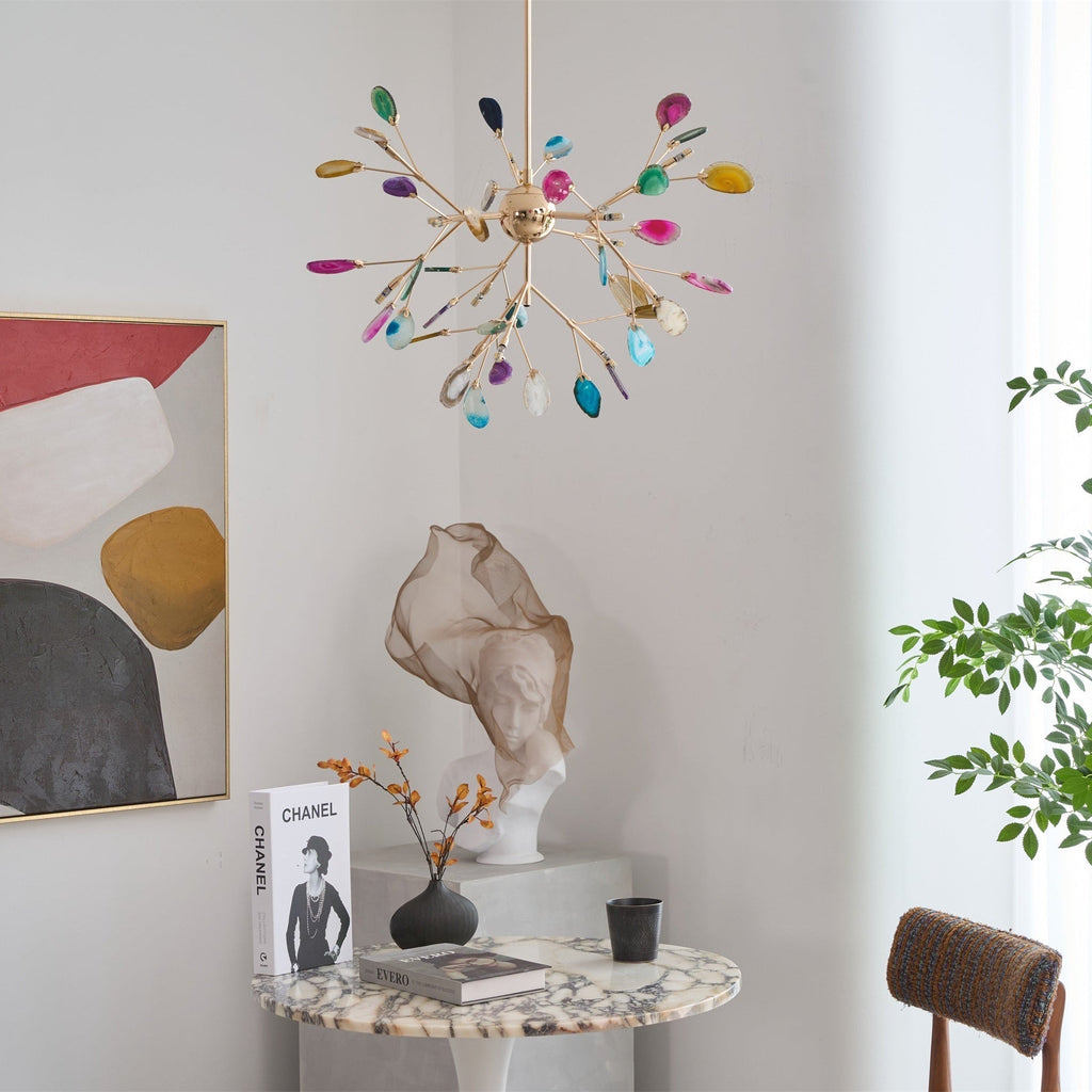 Agate Chandelier Colorful Branching