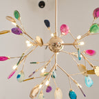Agate Chandelier Colorful Branching