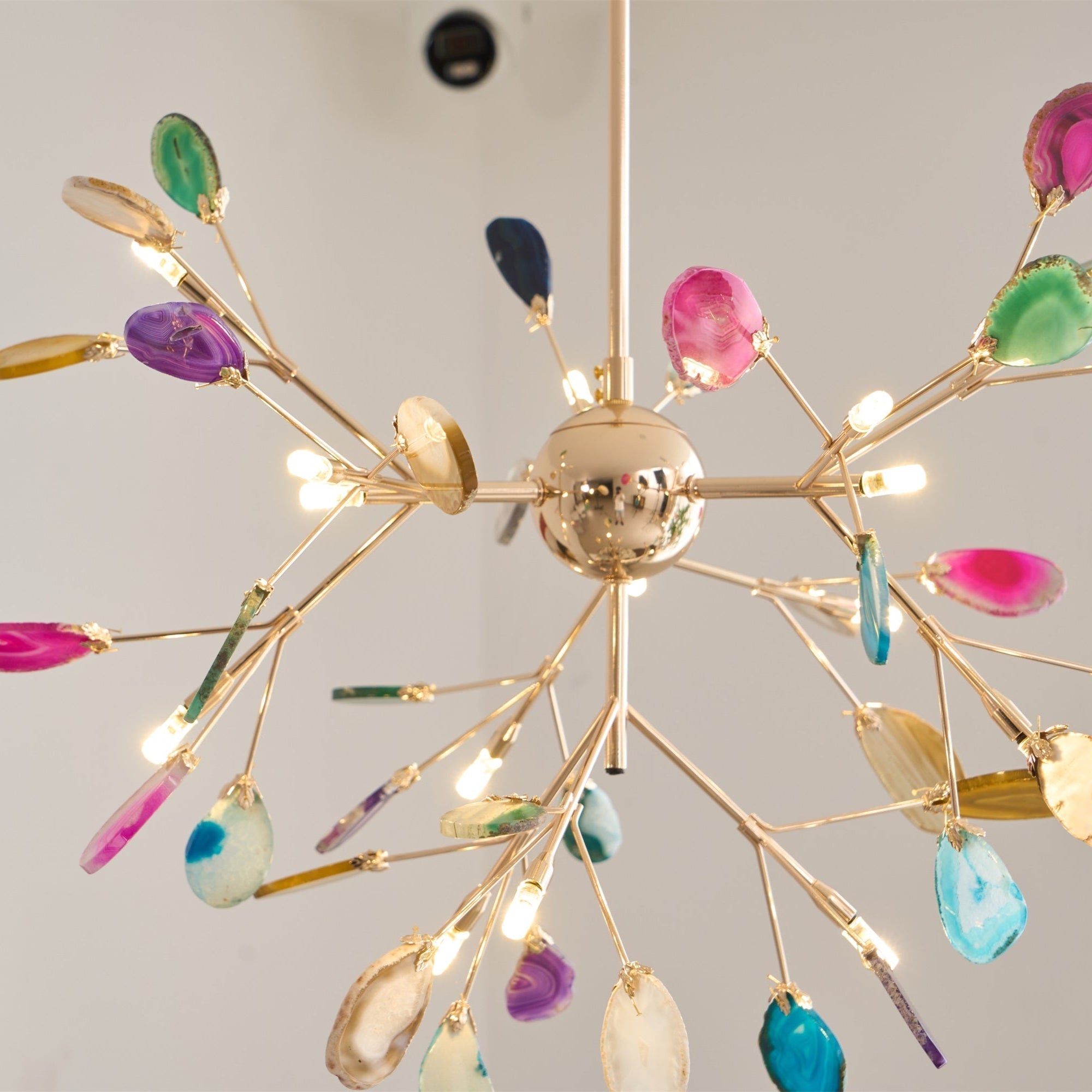 Agate Chandelier Colorful Branching