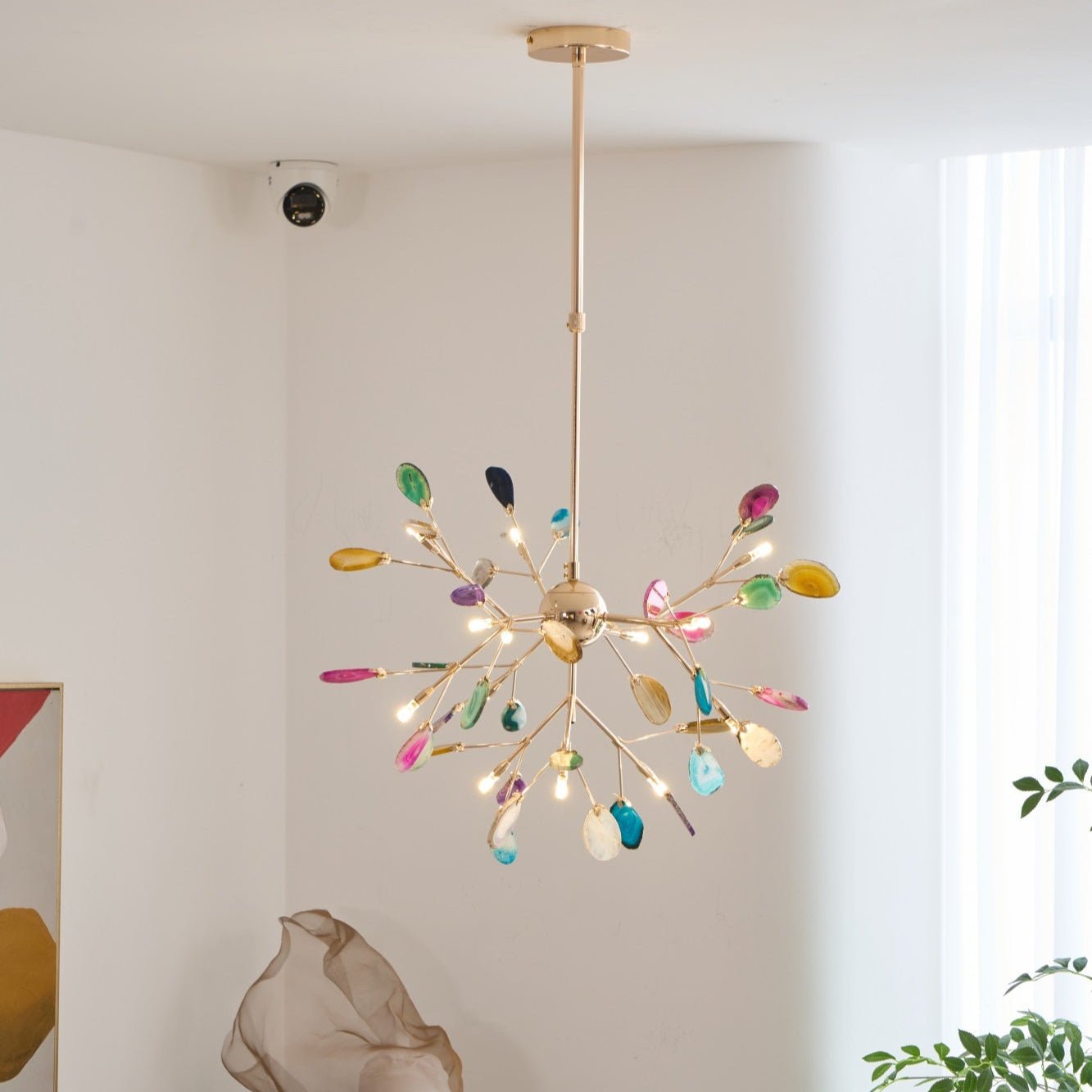 Agate Chandelier Colorful Branching