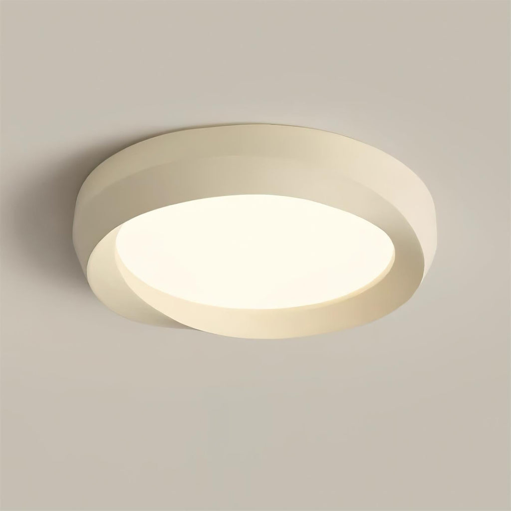 Ceiling Lamp Resin with Soft Curved Frame in Neutral Tones