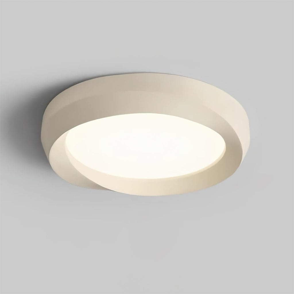 Ceiling Lamp Resin with Soft Curved Frame in Neutral Tones