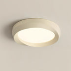 Ceiling Lamp Resin with Soft Curved Frame in Neutral Tones