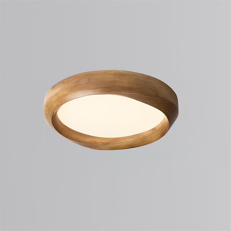 Ceiling Lamp Resin with Soft Curved Frame in Neutral Tones