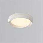 Ceiling Lamp Resin with Soft Curved Frame in Neutral Tones