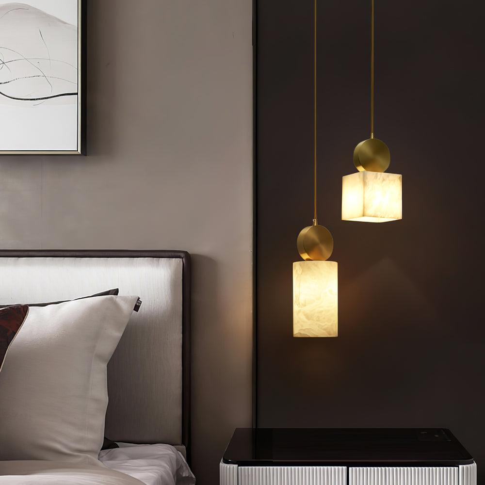 Lyrindis Cylinder Alabaster Pendant Light